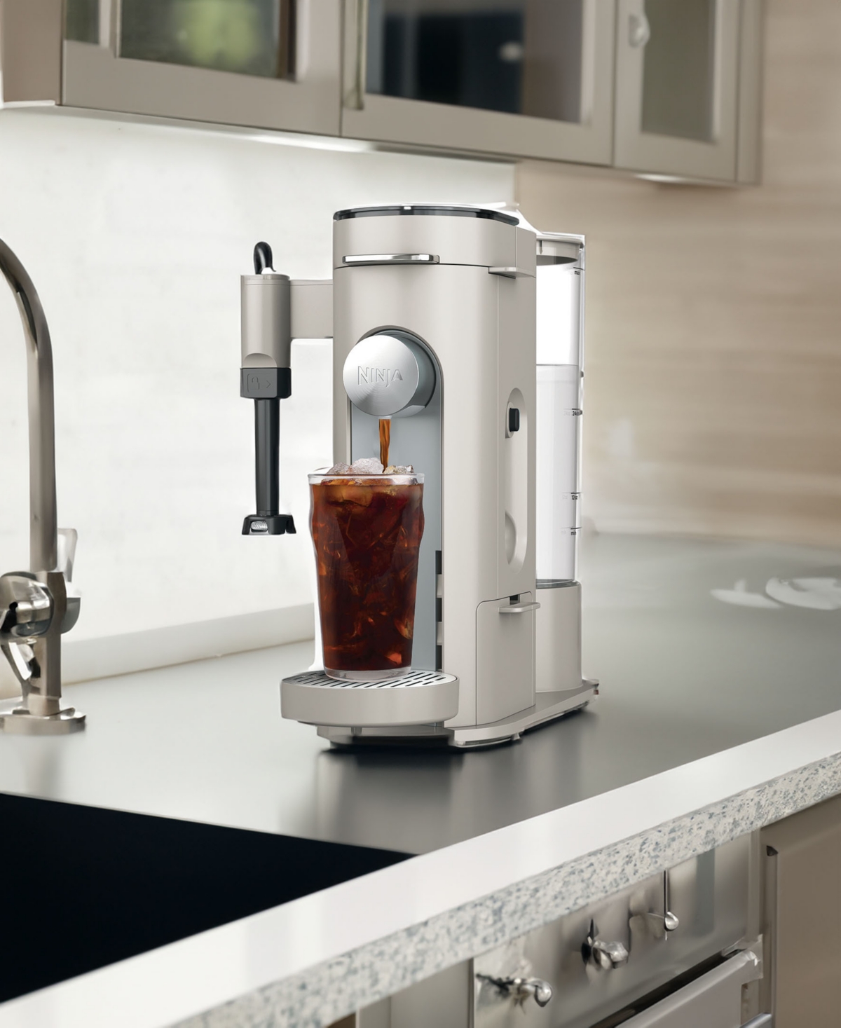 Ninja Pb051 Pods & Grounds Specialty Single-serve Coffee Maker In Stone