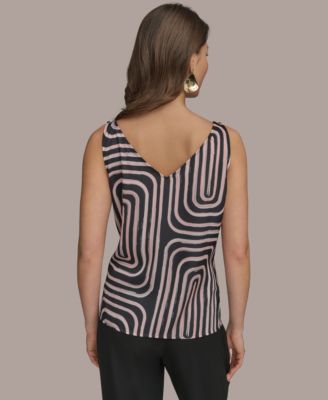 Женский топ-майка с воротником-стойкой от Donna Karan New York, обычные и миниатюрные размеры