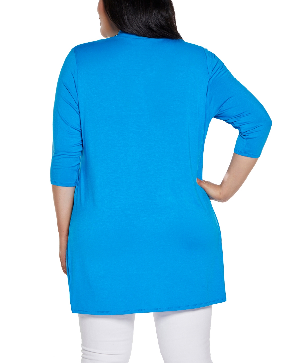 BELLDINI PLUS SIZE GROMMET-TRIM DUSTER CARDIGAN SWEATER 