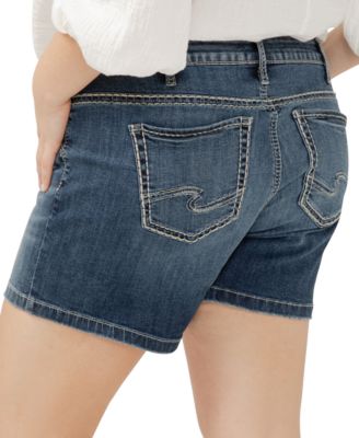Джинсовые шорты средней посадки Elyse комфортного кроя Silver Jeans Co. Plus размера плюс