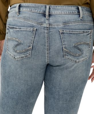 Silver Jeans Co. Плюс размер Suki-капри средней посадки с пышными формами