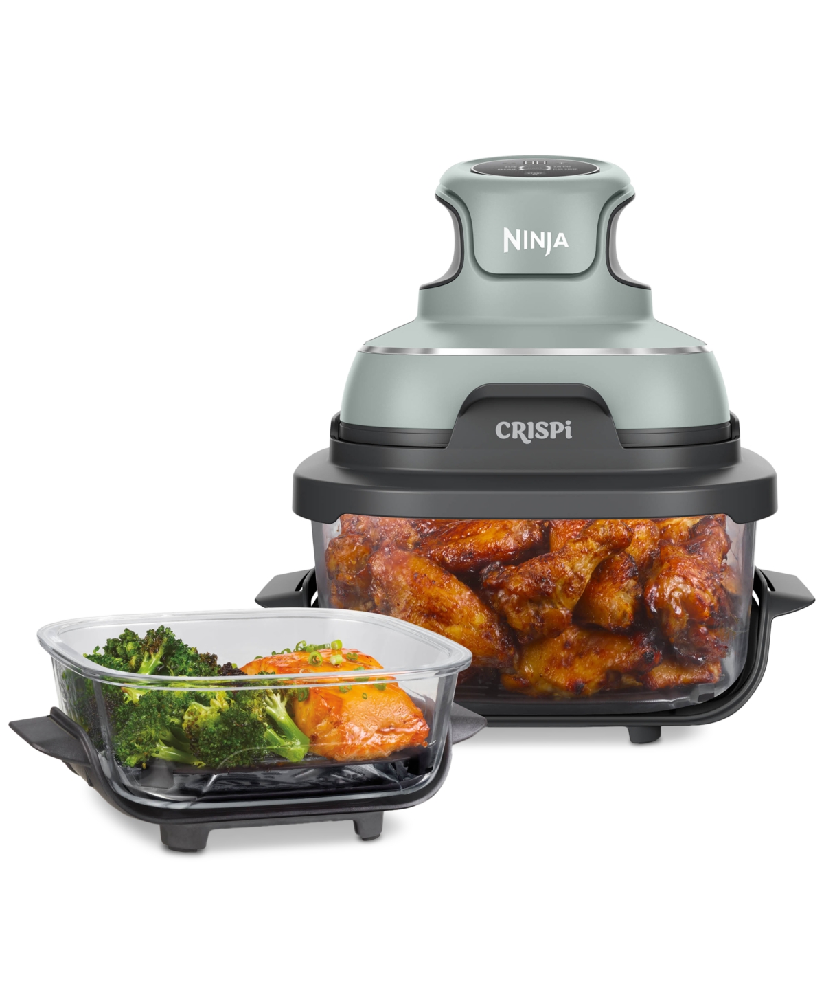 Ninja Crispi 4in1 Portable Glass Air Fryer Cooking System  Sage