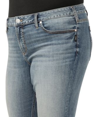 Silver Jeans Co., Большие размеры, Elyse, Комфортные капри средней посадки