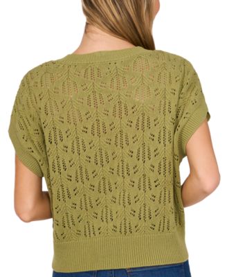 Женский вязаный свитер CeCe с длинными рукавами в горошек