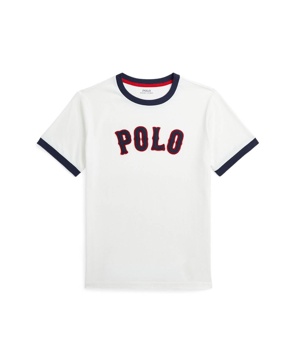 Polo Ralph Lauren Little Boys Baseball Logo Cotton Jersey T-shirt In Paper White