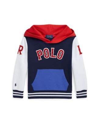 Little Boys Baseball Logo Double Knit Hoodie