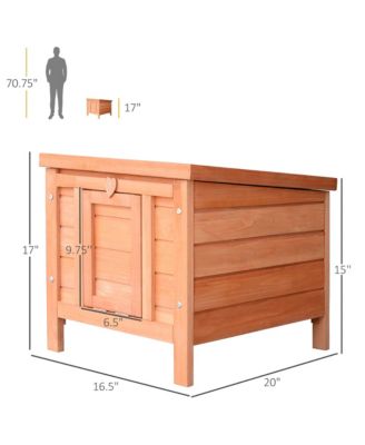 Wooden Rabbit Hutch 20'' Pet Habitat Cages Bunny Small Animal House New