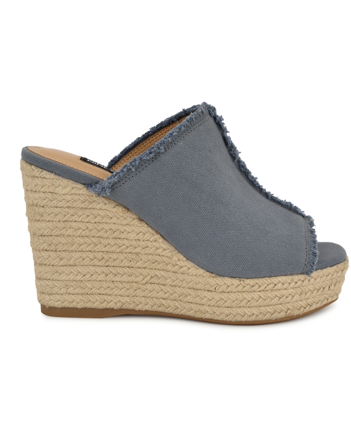 Shop Nine West Women's Baja Slip-on Espadrille Wedge Sandals In Light Blue