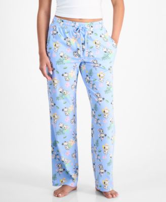 Love Tribe - Juniors' Peanuts Floral-Print Drawstring Pants