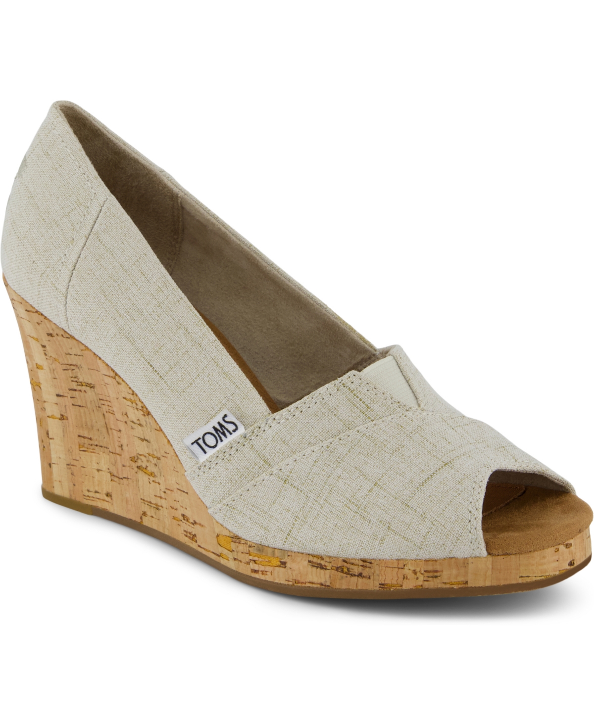 TOMS WOMEN'S SLIP ON WEDGE SANDALS 