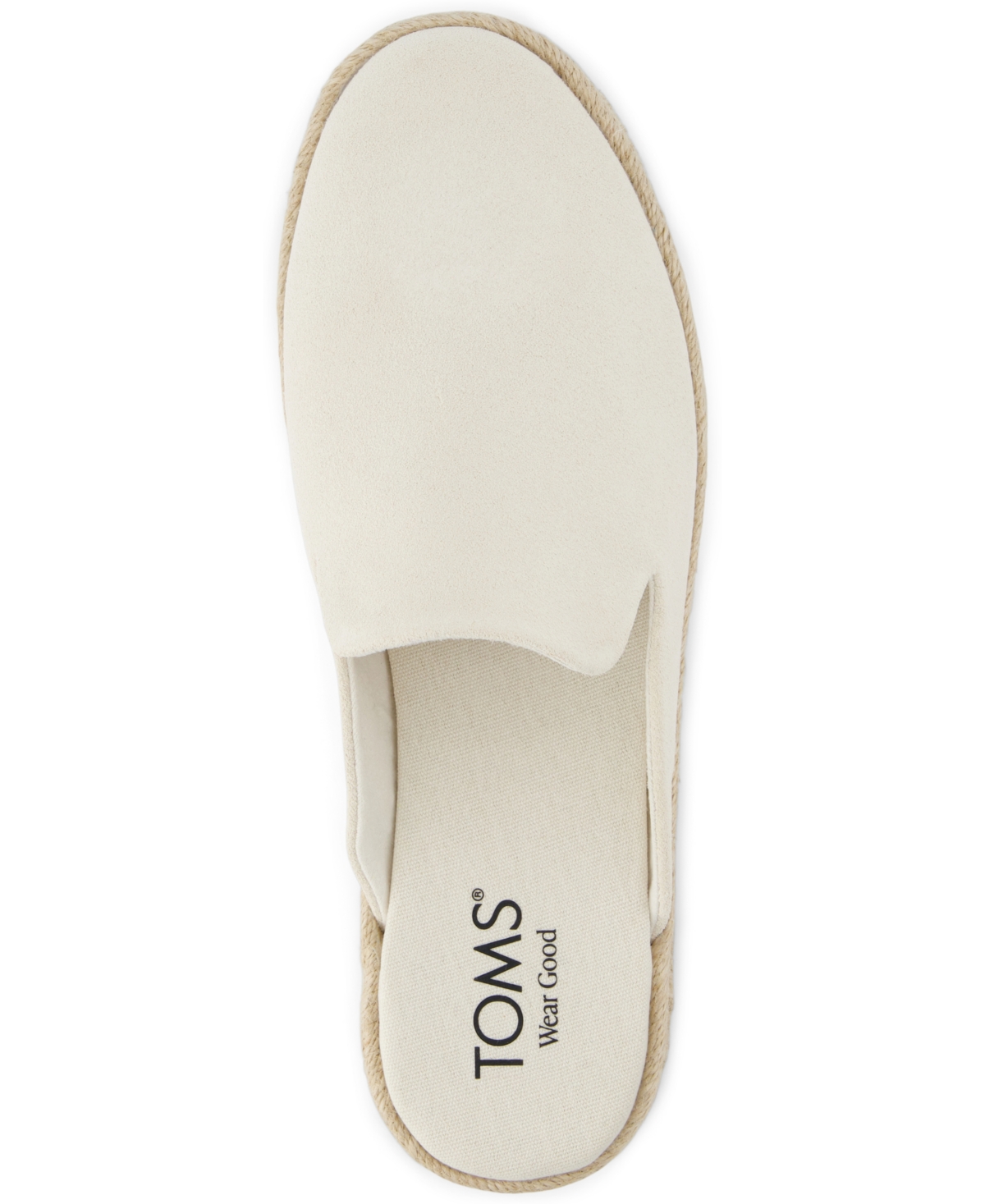 Shop Toms Women's Santiago Espadrille Round Toe Mules In Light Sand Suede