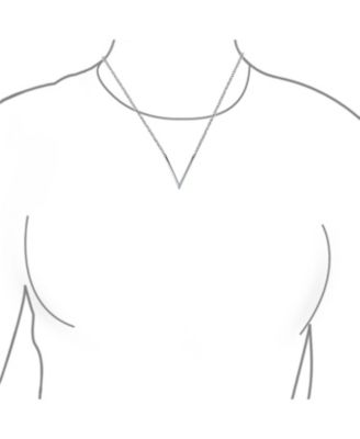 Minimalist Geometric Chevron V Pendant Necklace Plated