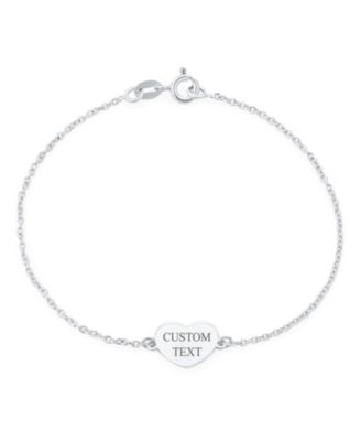 Dainty Charm Bracelet Pet Lovers with Heart and Paw Print Sterling