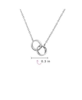 BFF Eternal Friendship Pendant Necklace with Double Infinity Interlocking Circles