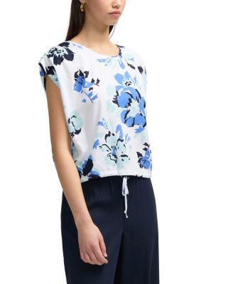 Женский топ из льняной смеси Ellen Tracy с завязками по низу