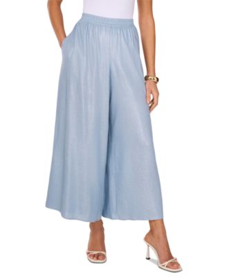 Vince Camuto - Women's Shimmer Mid-Rise Wide-Leg Pants