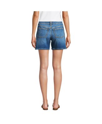 Женские джинсовые шорты Lands' End Recover средней посадки длиной 7 дюймов