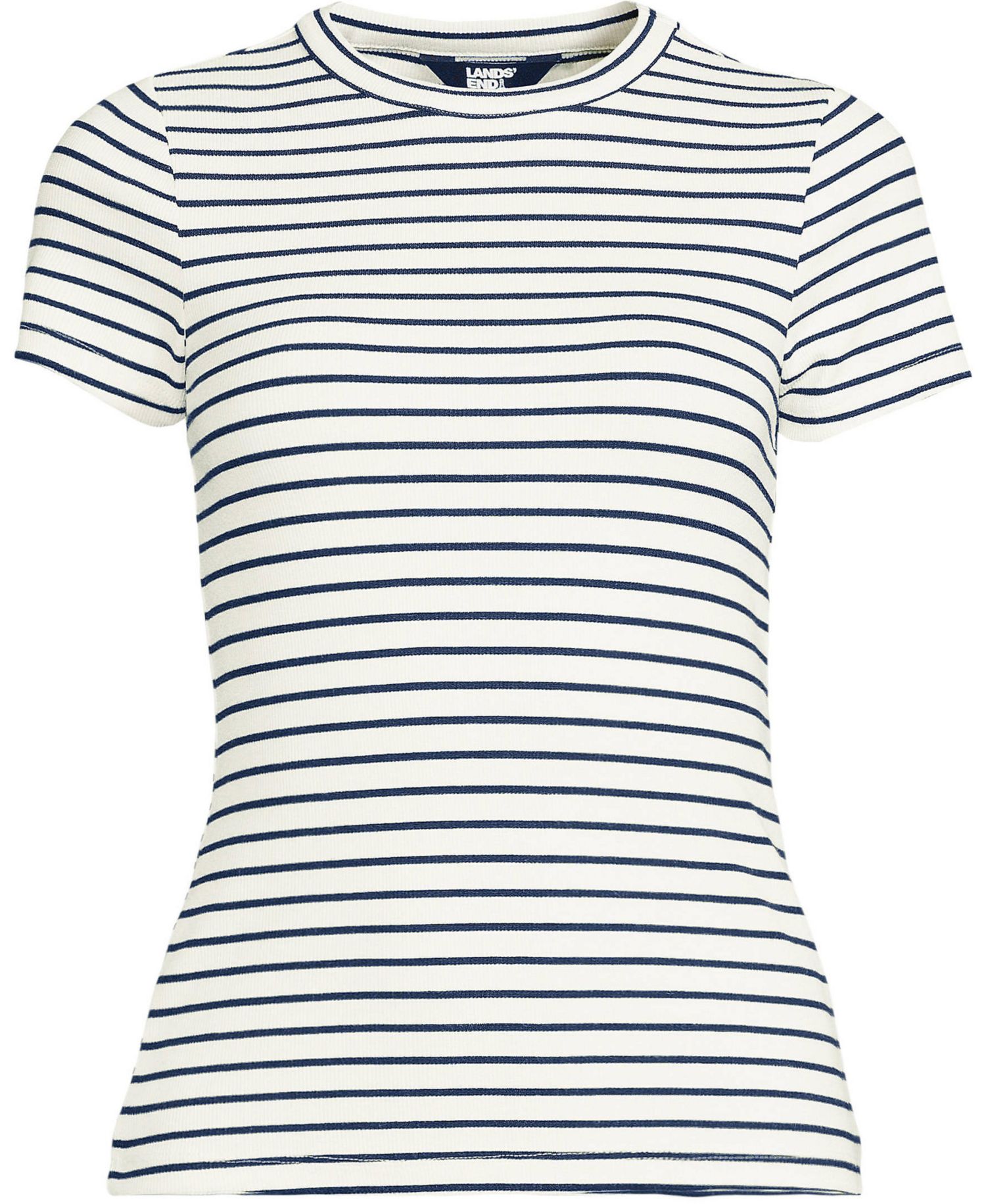 Plus Size Drapey Rib Fitted Short Sleeve Mini T-Shirt
