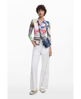 Дизайнерский женский джинсовый держатель для телефона среднего размера