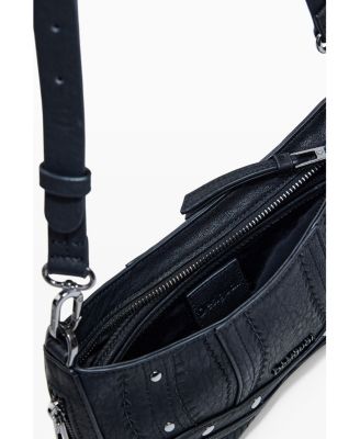 Women's Small embroidered faux leather bag