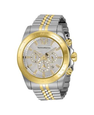 Мужские часы Technomarine TM-220143 Manta с кварцевым хронографом и серебряным циферблатом