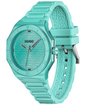 Men's Grail Light Quartz Green Silicone Watch, 42mm