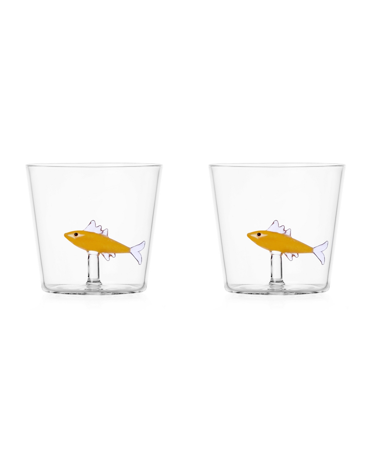 Ichendorf Marine Garden Sardine Tumblers, 11.8 Oz, Set Of 2 In Amber
