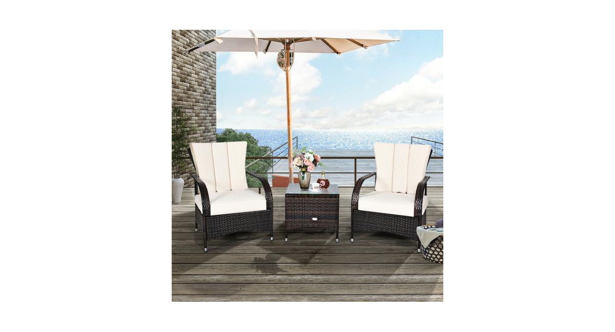 3-Piece Coffee Table Set with Chairs Stylish and Functional Furniture for Living Room