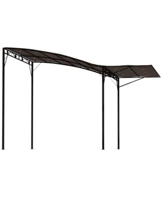 10' x 8' Outdoor Pergola and Patio Gazebo for Garden, Dark