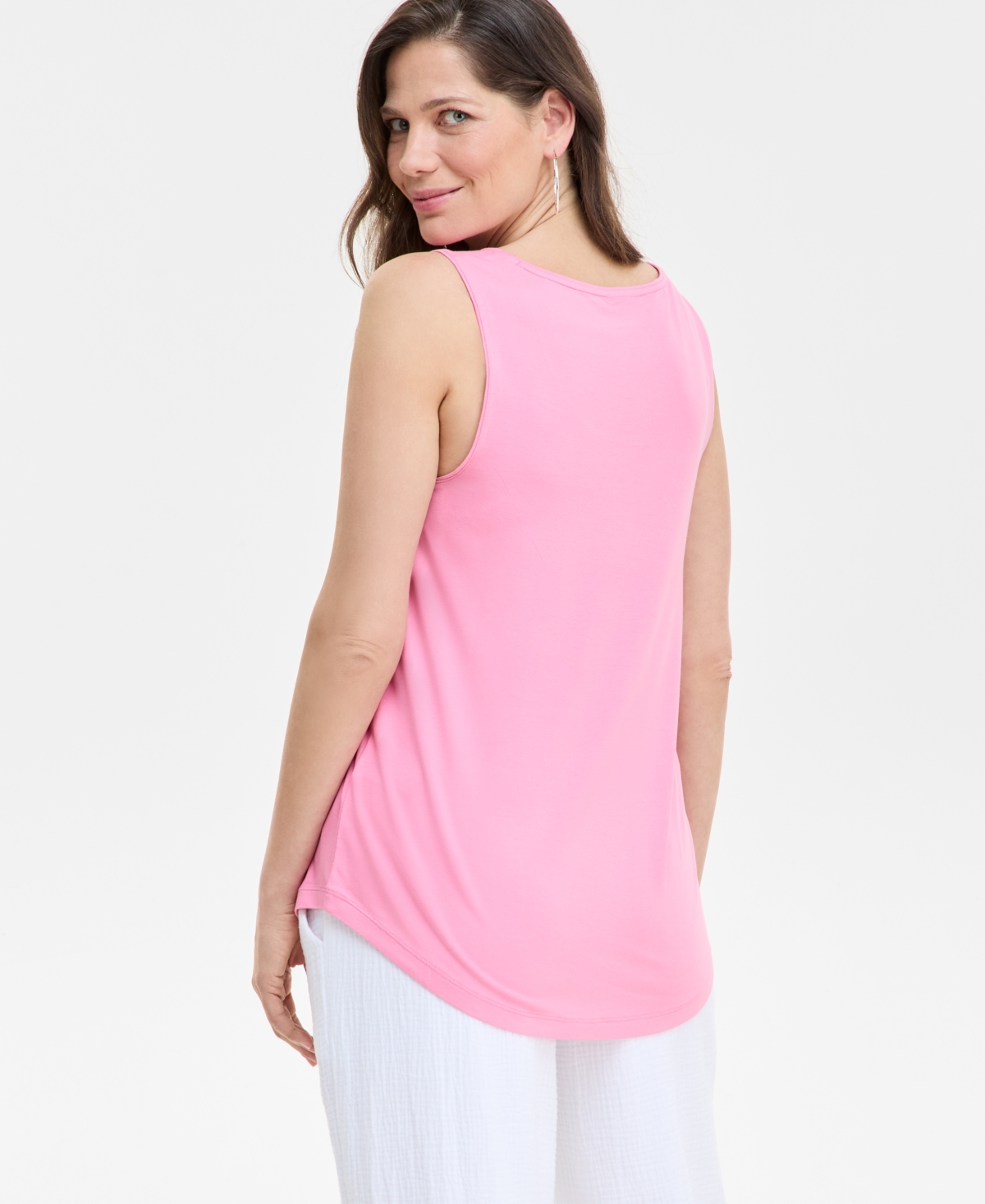 Jm Collection Women's Scoop-neck Sleeveless Tank Top, Regular & Petite, Created For Macy's In Pink Petunia