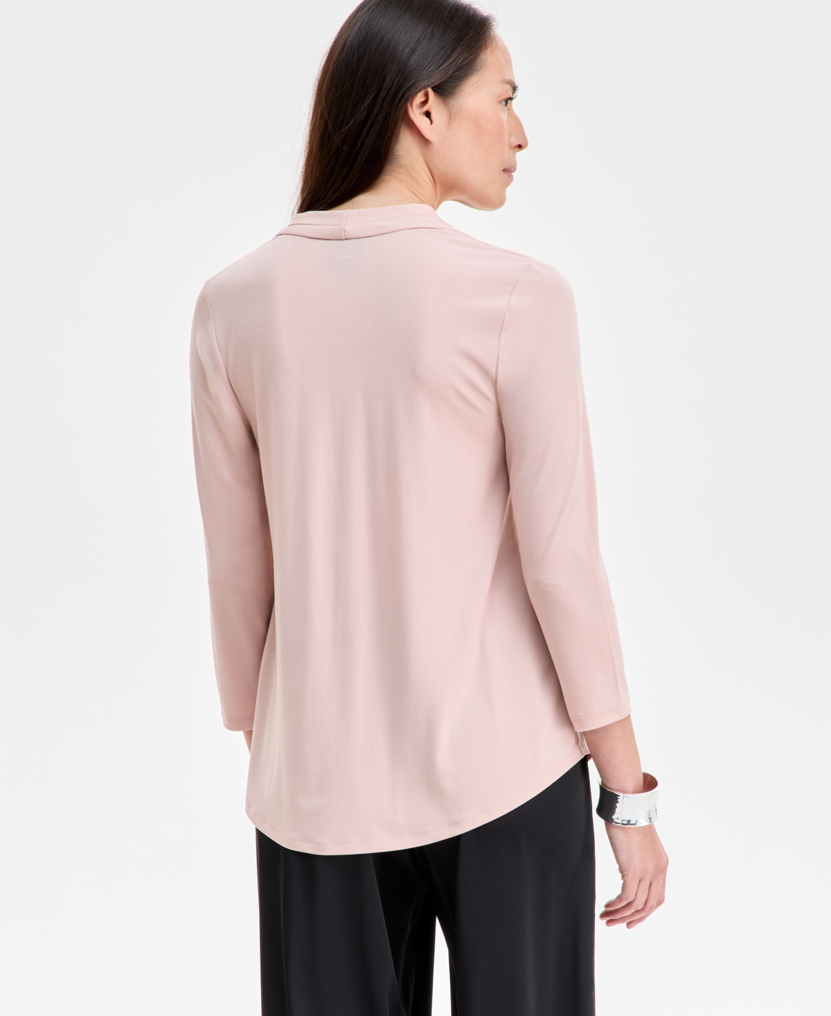 JM COLLECTION PETITE SOLID TOP, CREATED FOR MACY'S 