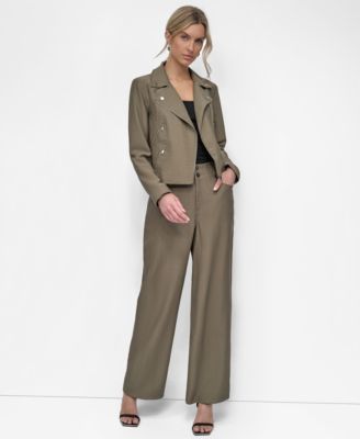 Women's Zipper Detailed Crinkle Jacket