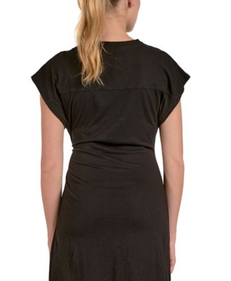 Женское хлопчатобумажное мини-платье Elan с завязками сбоку