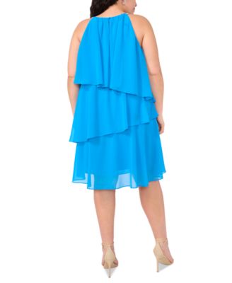 Многоярусное платье на бретельках с украшениями MSK Plus Size