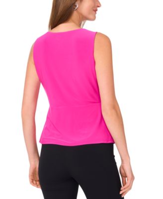 Женский топ без рукавов с V-образным вырезом и закручивающейся передней частью от MSK