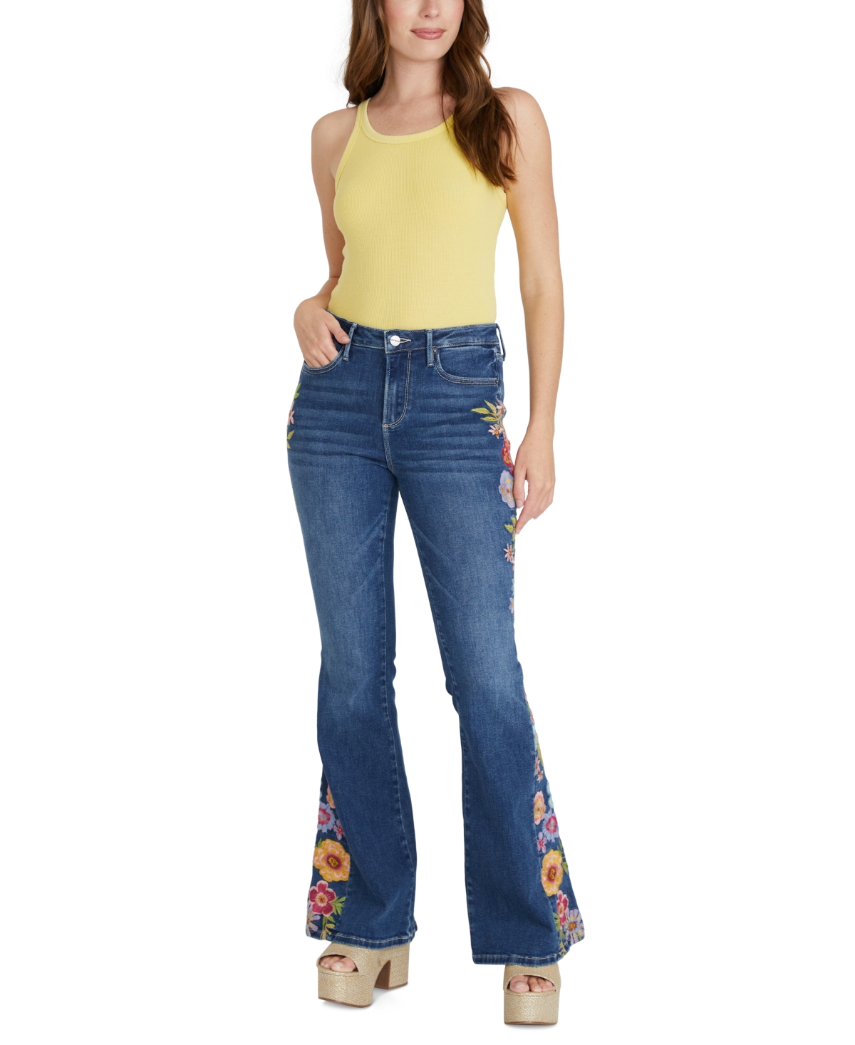 DRIFTWOOD WOMEN'S FAB FARRAH FLARE JEANS X ARTISTIC FLORAL 