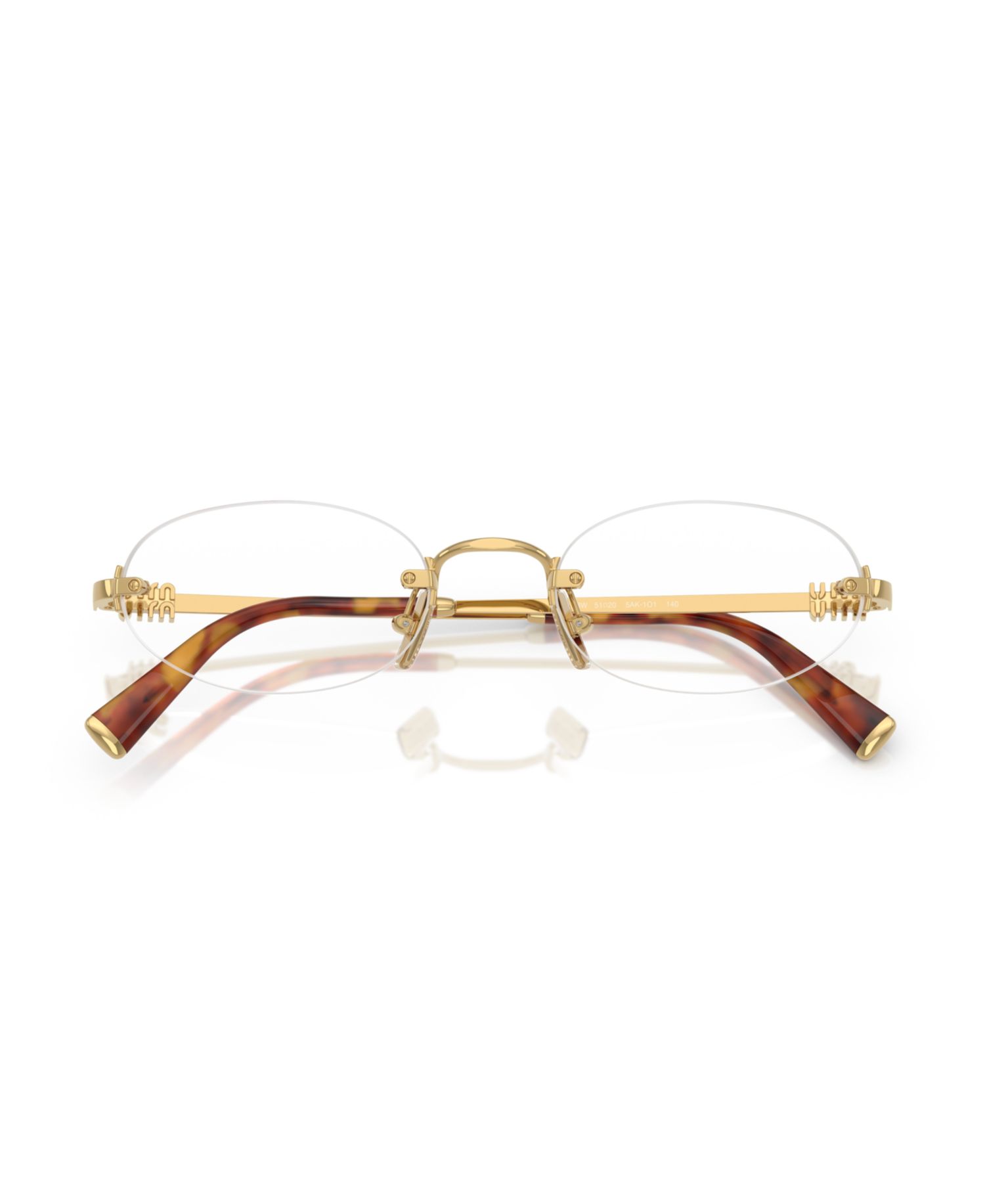 Woman Oval Metal MU 53WV Eyeglasses