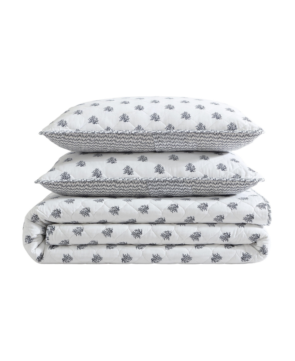 Nautica Coral Beach Reversible 3-pc. Quilt Set, Full/queen In Blue