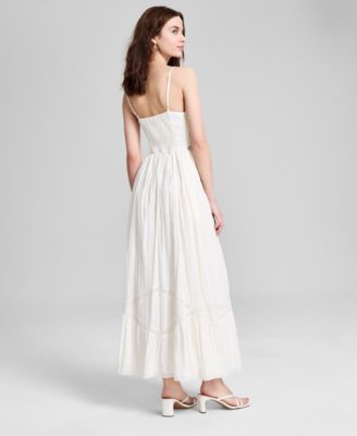 Women's Lace-Inset Fit & Flare Maxi Dress, Exclusively at Macy's