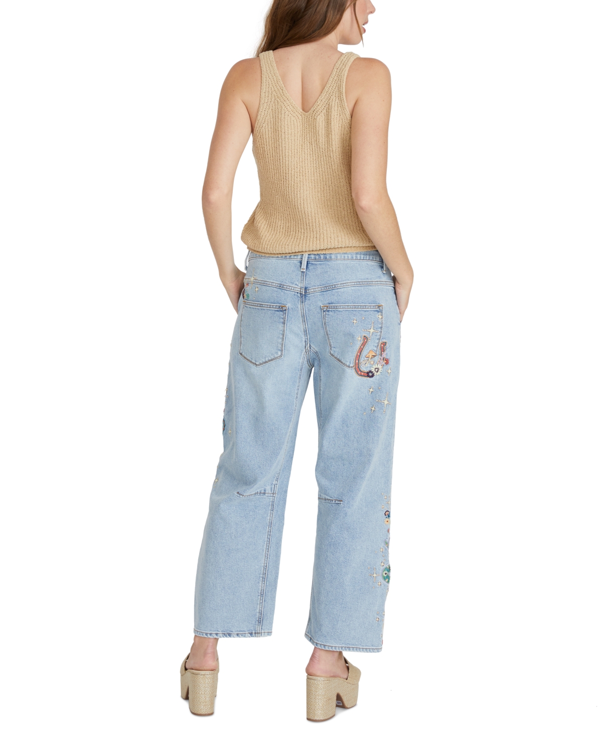 Driftwood Barbara X Hallucination High Rise Cropped Wide Leg Jeans In Light Wash In Light Wash