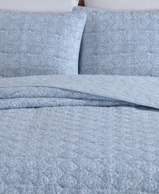 Floral Park Reversible 3-Pc. Quilt Set, King