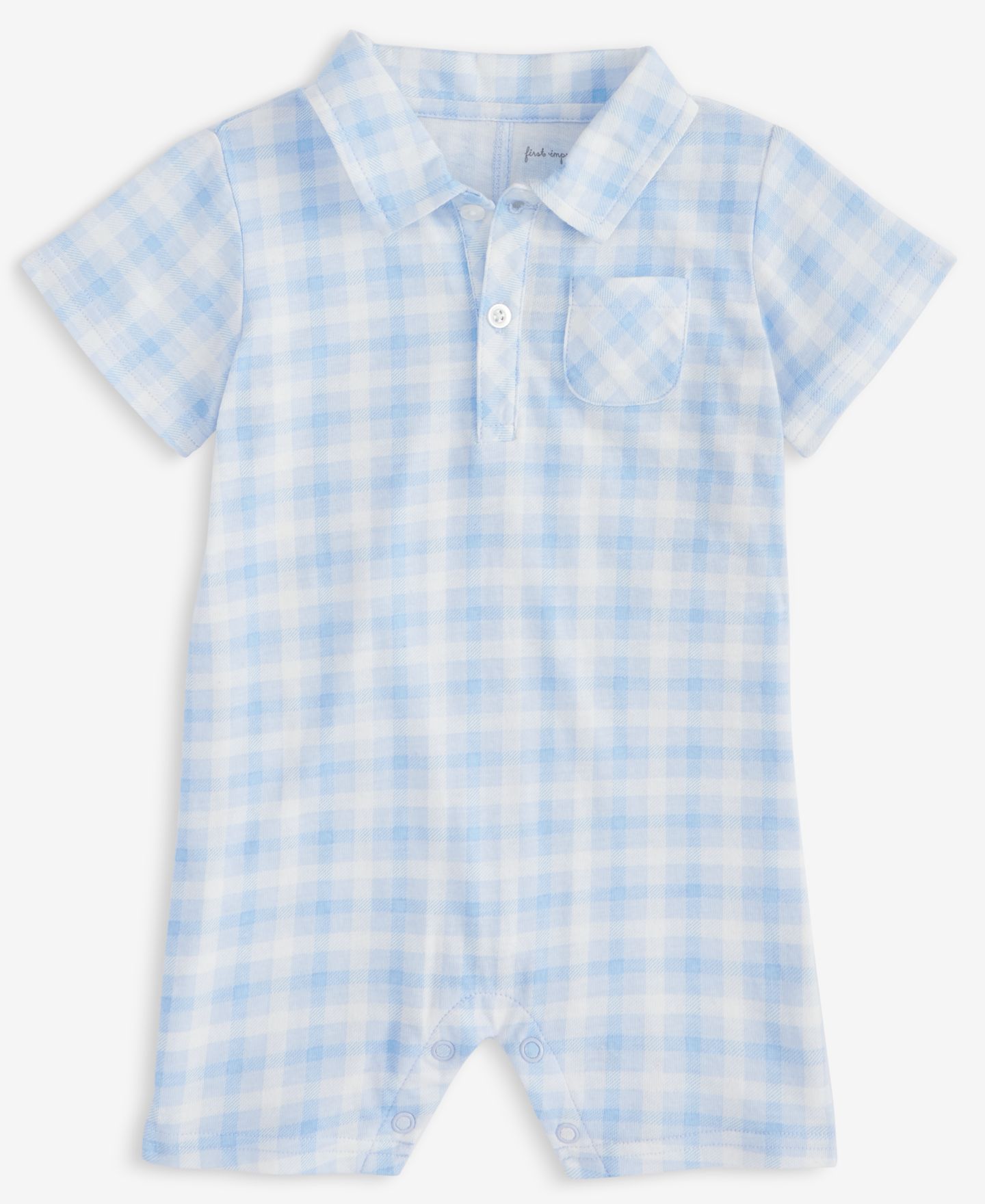 Комбинезон First Impressions Friendship Plaid Romper для мальчиков-малышей, цвет: Lunar — фото 5