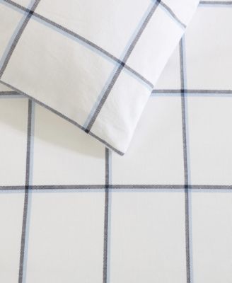 Plot Percale 2-Pc. Duvet Cover Set, Twin