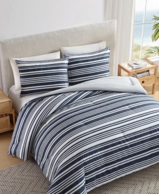 Coastline Stripe 3-Pc. Duvet Cover Set, Full/Queen