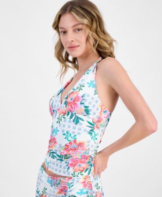 Женское танкини Rivera Resort на бретелях Goddess от La Blanca, эксклюзивно для Macy's & Rivera Resort, юбка для плавания с принтом