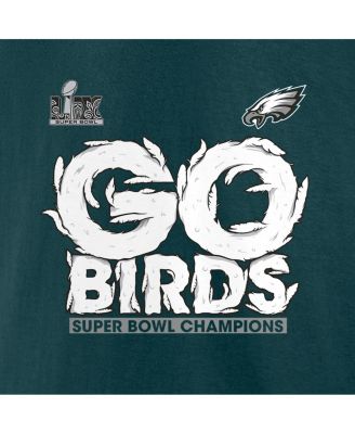 Женская футболка Fanatics Midnight Green Philadelphia Eagles Super Bowl LIX Champions местного производства с V-образным вырезом