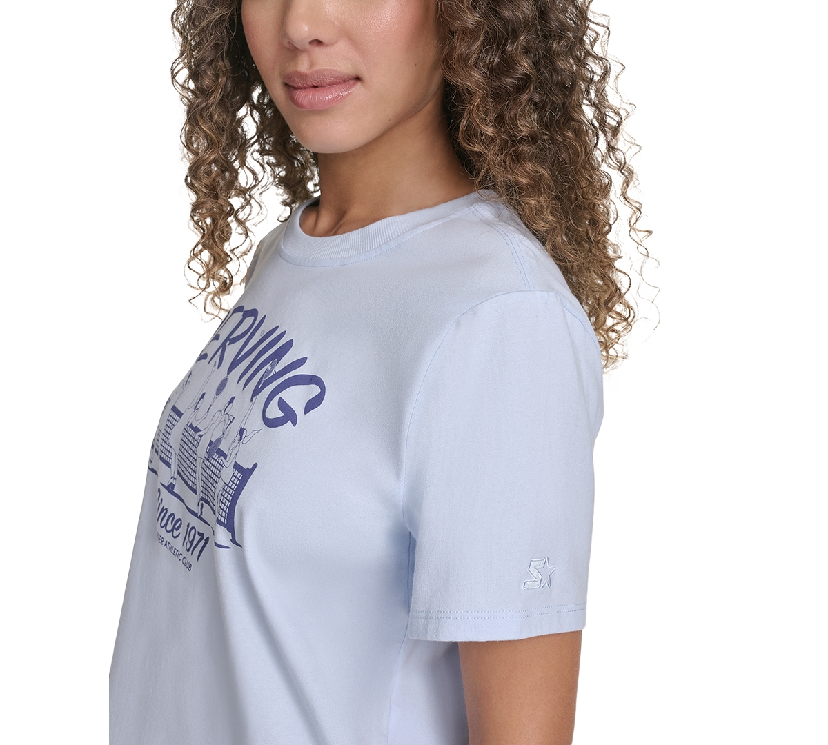 Starter Women's Cotton Retro Tennis Graphic T-shirt In Blue