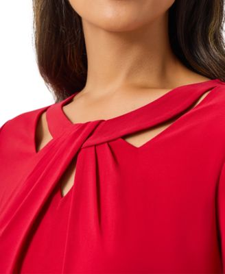 Petite Twist-Neck Top