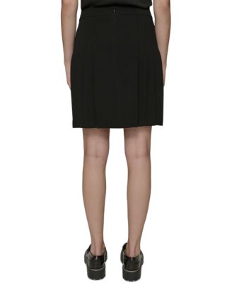 Женская плиссированная мини-юбка с карманом на молнии от КАРЛА ЛАГЕРФЕЛЬДА в ПАРИЖЕ