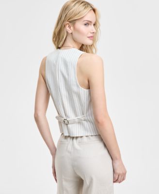 Женский полосатый жилет на пуговицах спереди от Jones New York